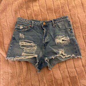 Distressed Jean Shorts